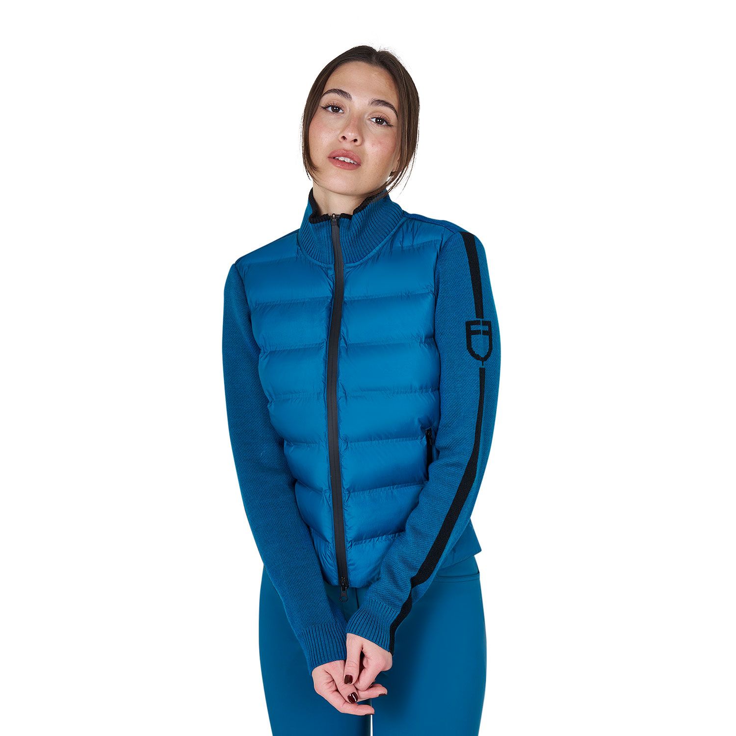 PIUMINO DA DONNAIN NYLON E MAGLIA EQUESTRO