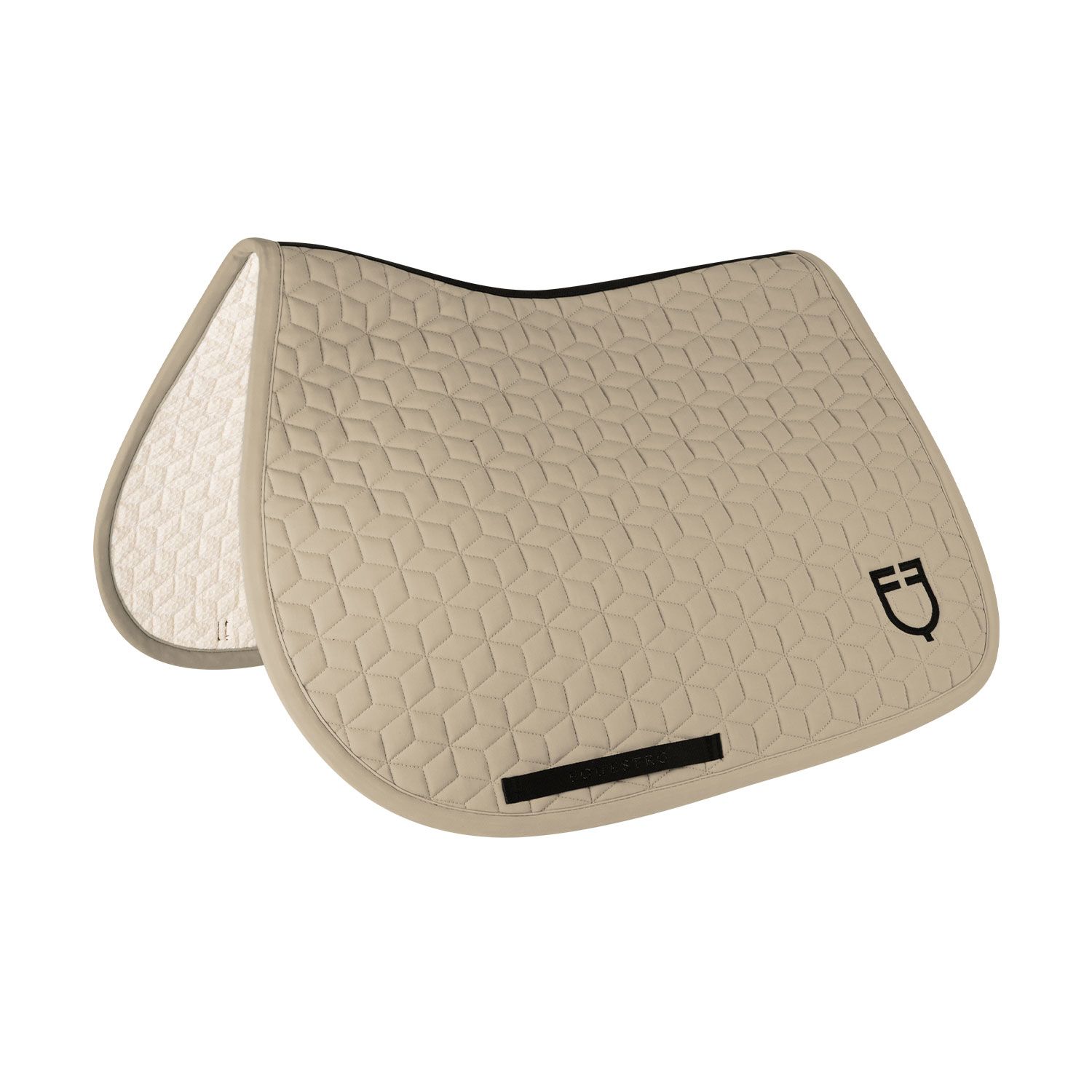 SET SOTTOSELLA E CUFFIA CON TRAPUNTA A CUBI EQUESTRO OXFORD TAN