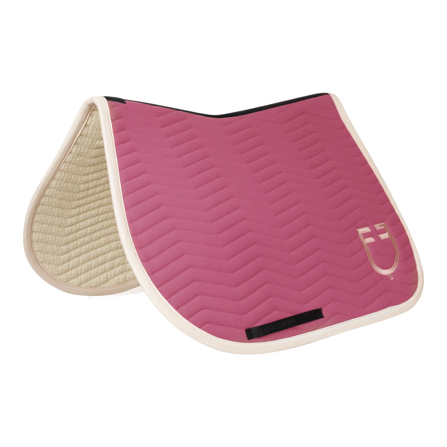 SET SOTTOSELLA E CUFFIA CON WAVE QUILTING IN SPUGNA EQUESTRO CHATEAU ROSE