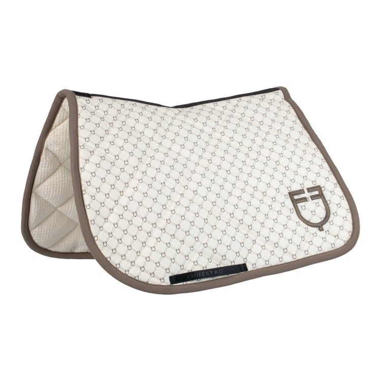 SET SOTTOSELLA E CUFFIA CON STAMPA MONOGRAM EQUESTRO