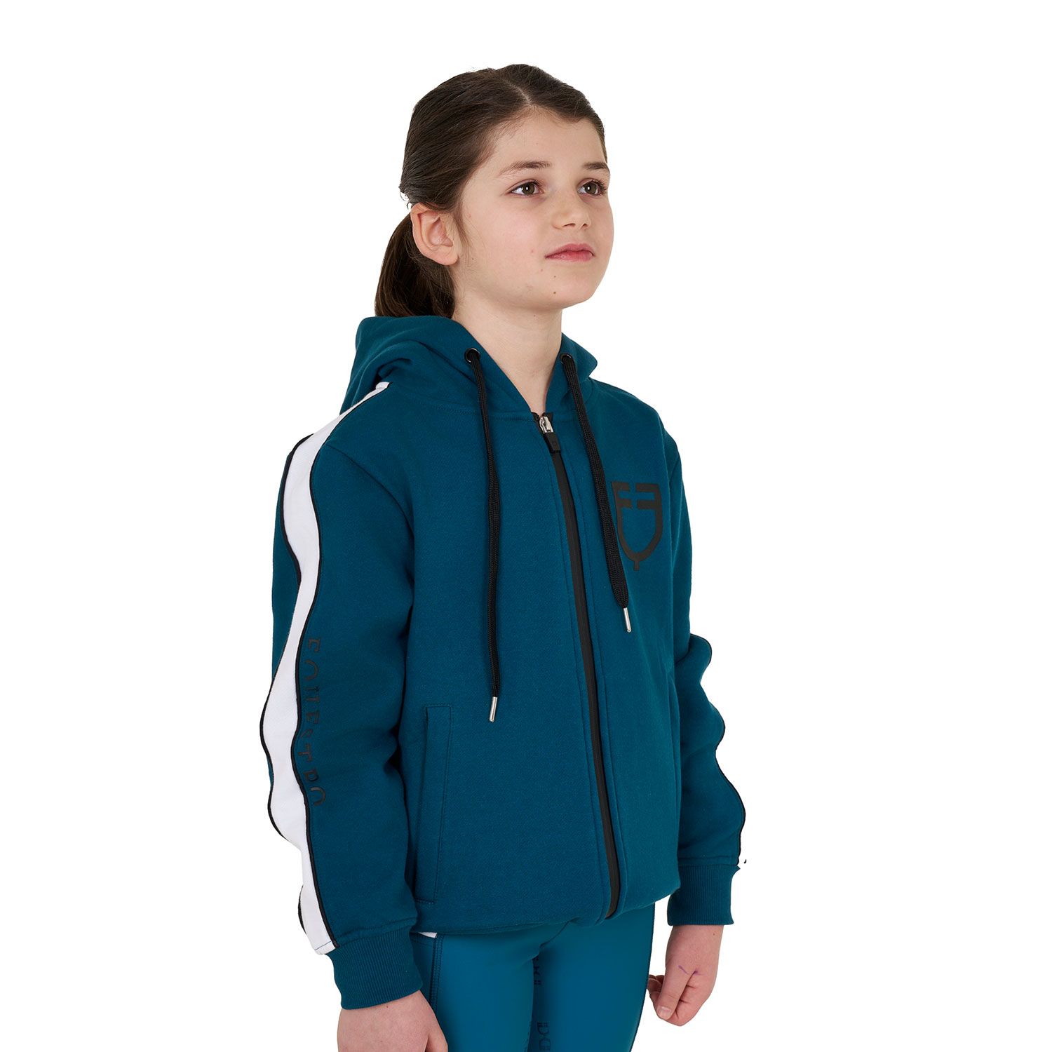 FELPA DA BAMBINA IN COTONE CON ZIP