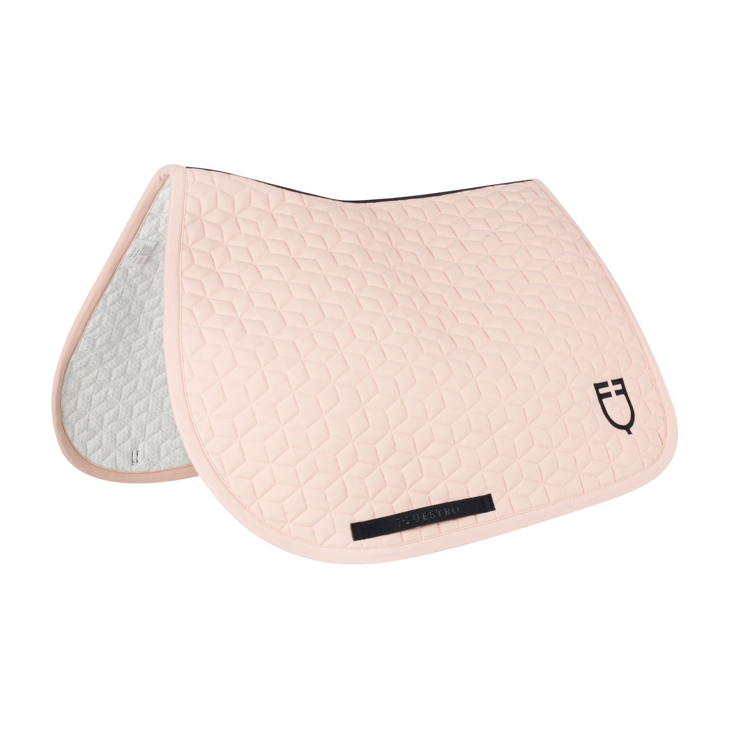 SET SOTTOSELLA E CUFFIA CON TRAPUNTA A CUBI EQUESTRO CAMEO ROSE