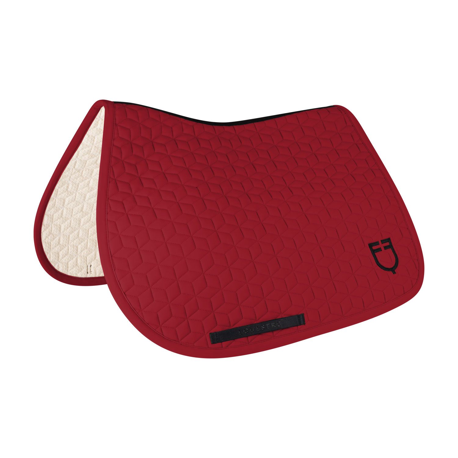 SET SOTTOSELLA E CUFFIS CON TRAPUNTA A CUBI EQUESTRO PETROLIO