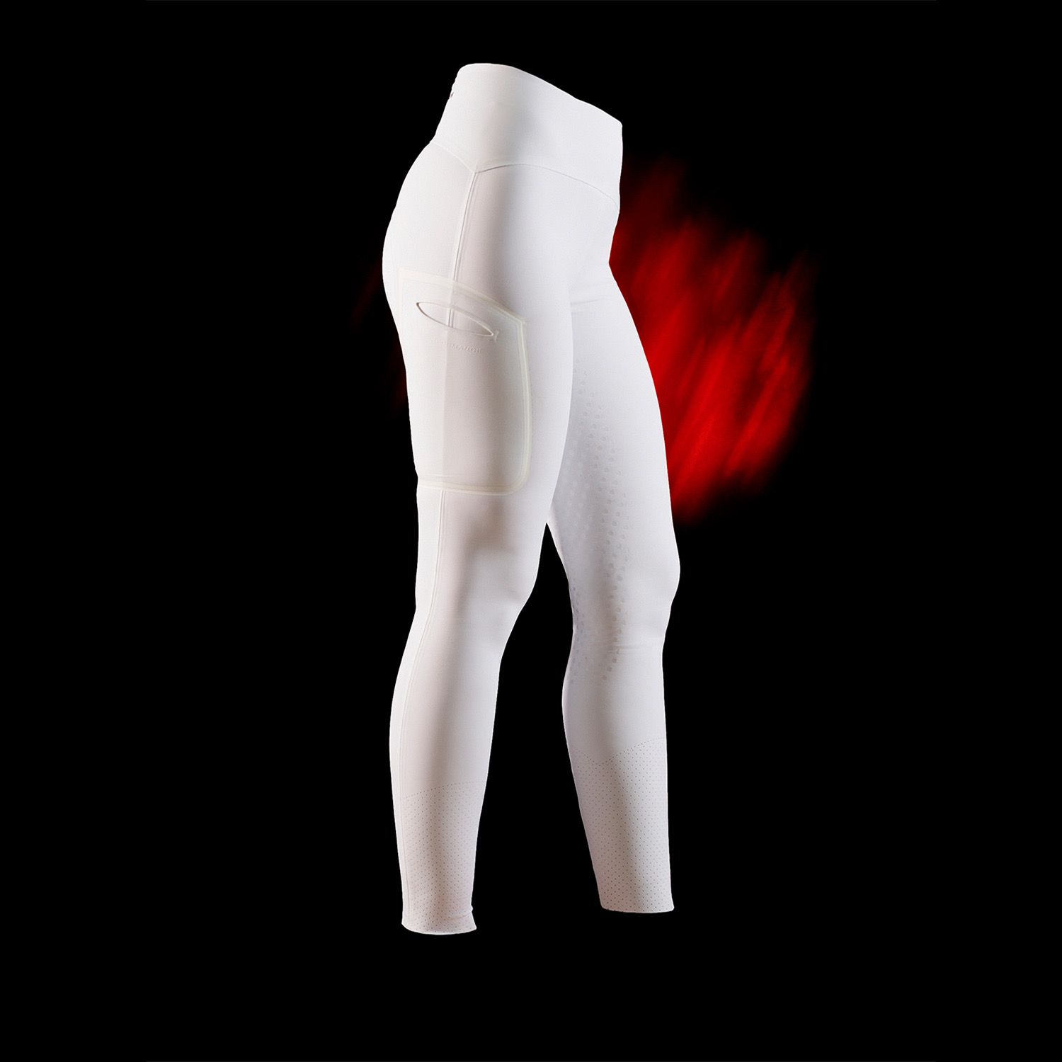 LEGGINGS DONNA RIDERTECHNOLOGY, TAGLIA: XS, COLORE: BIANCO
