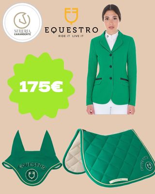 SET GIACCA + SOTTOSELLA + CUFFIA ULTRAMARINE GREEN EQUESTRO