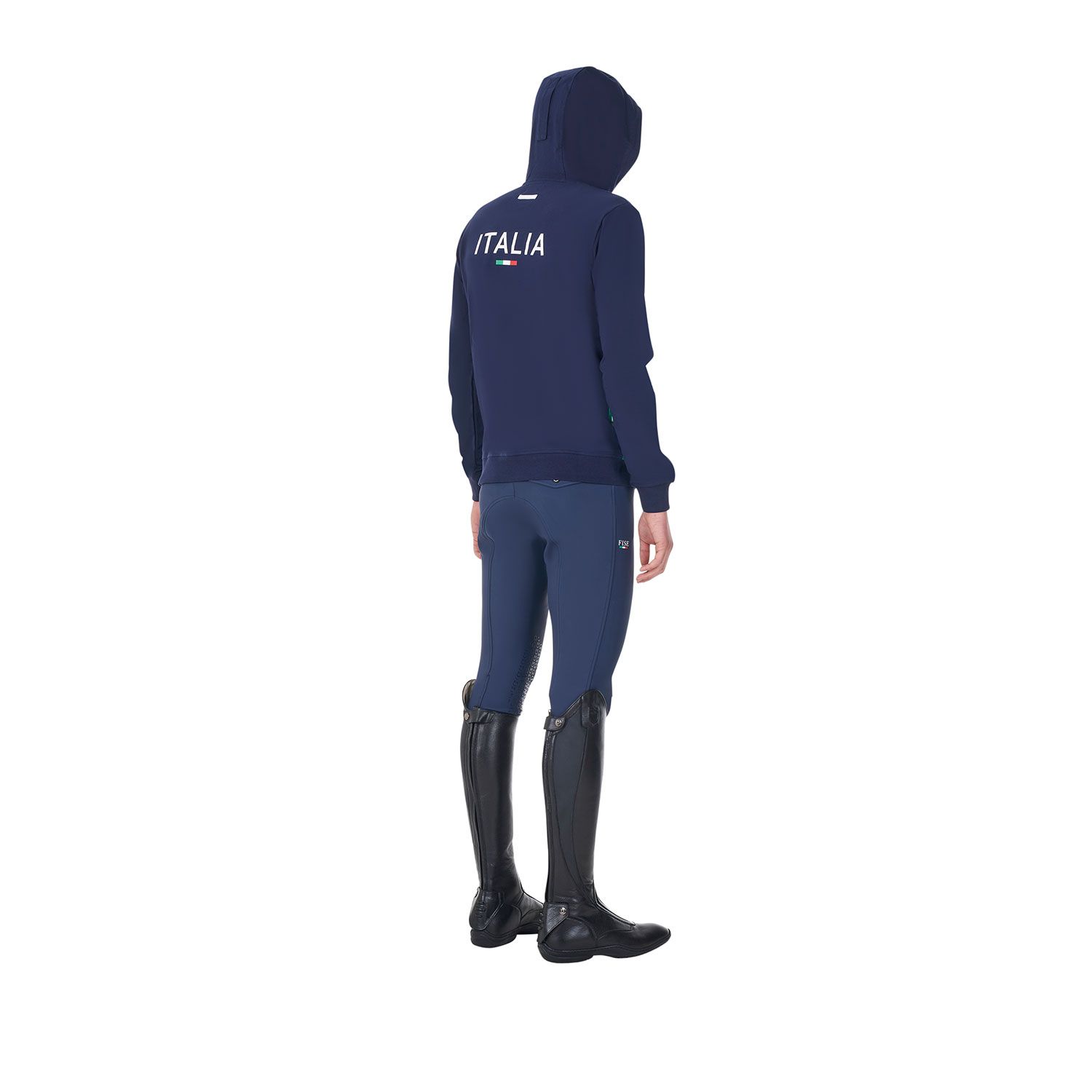 FELPA UOMO IN PILE CON CAPPUCCIO EQUESTRO X FISE