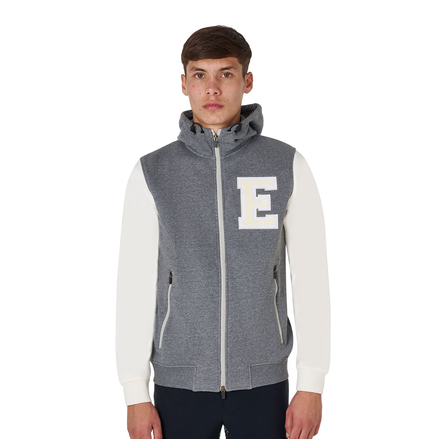 FELPA UOMO ISTITUZIONALE CON ZIP EQUESTRO