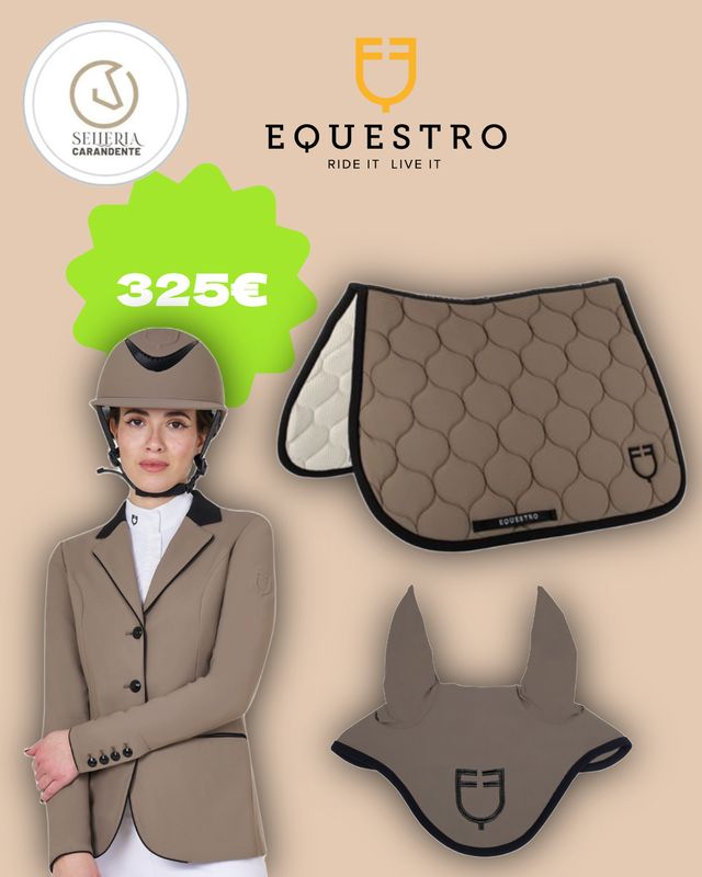 SET GIACCA + SOTTOSELLA E CUFFIA EQUESTRO NOCCIOLA