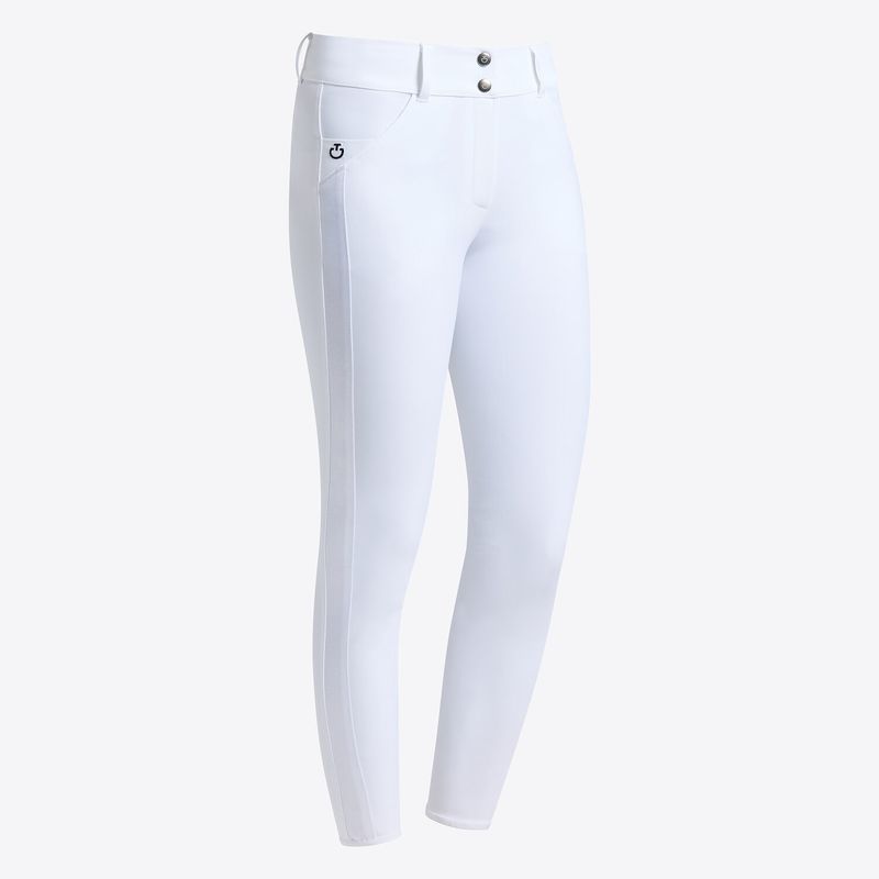 PANTALONE DA DONNA CAVALLERIA TOSCANA GRIP GINOCCHIO BIANCO