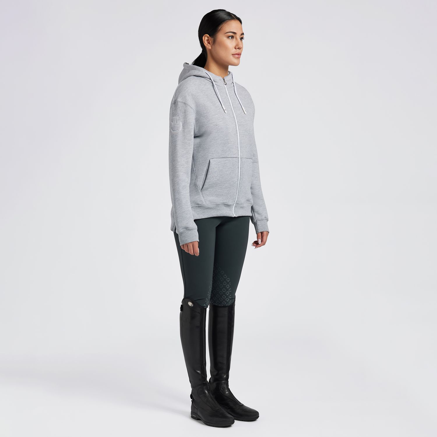 FELPA DONNA CAVALLERIA TOSCANA  CON ZIP