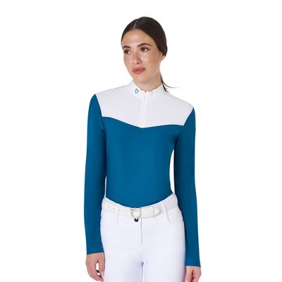 POLO DONNA DA CONCORSO CON MESH MANICA LUNGA EQUESTRO POLO DONNA DA CONCORSO CON MESH MANICA LUNGA EQUESTRO