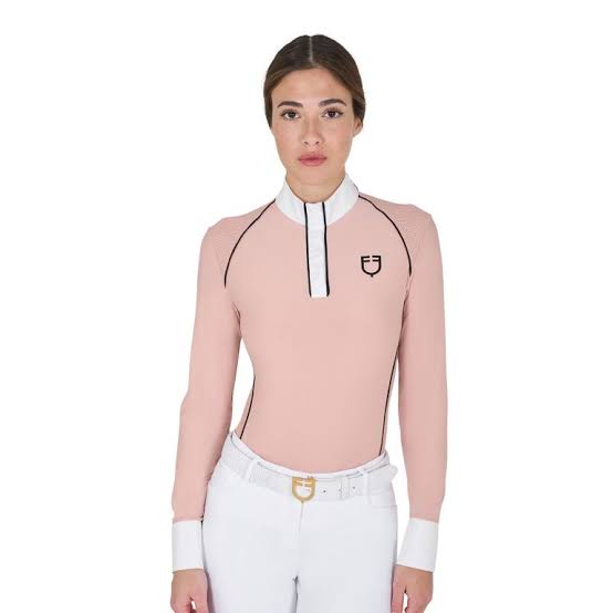 POLO DONNA DA CONCORSO CON INSERTI IN MESH  EQUESTRO