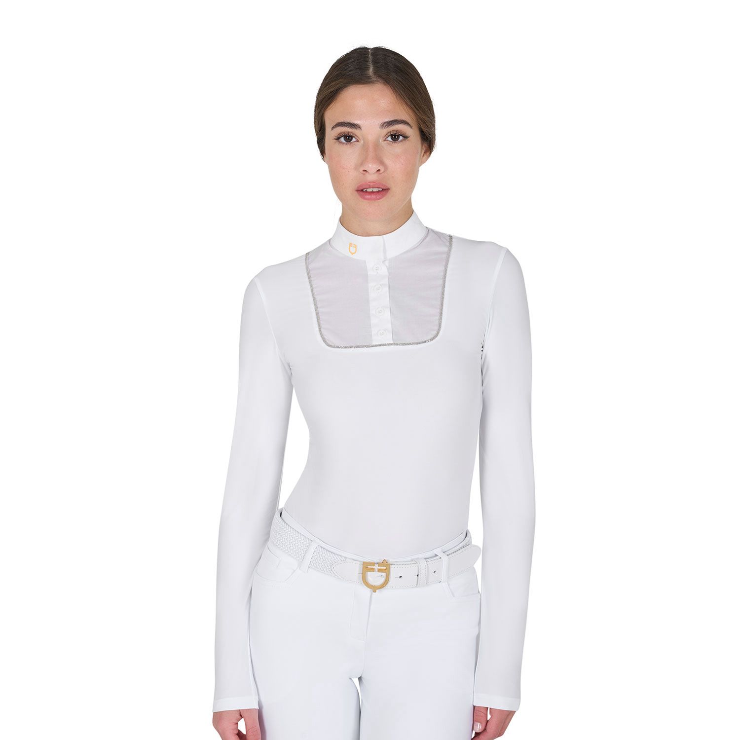 POLO DONNA DA CONCORSO CON BOTTONI EQUESTRO