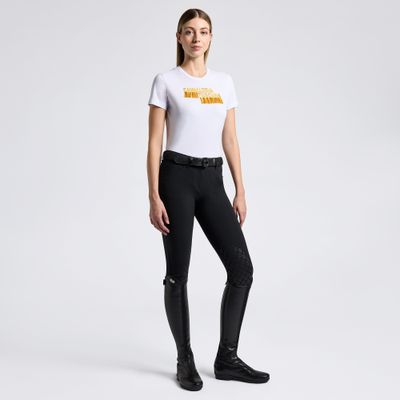 T-SHIRT DONNA CAVALLERIA TOSCANA LOGO RICAMATO
