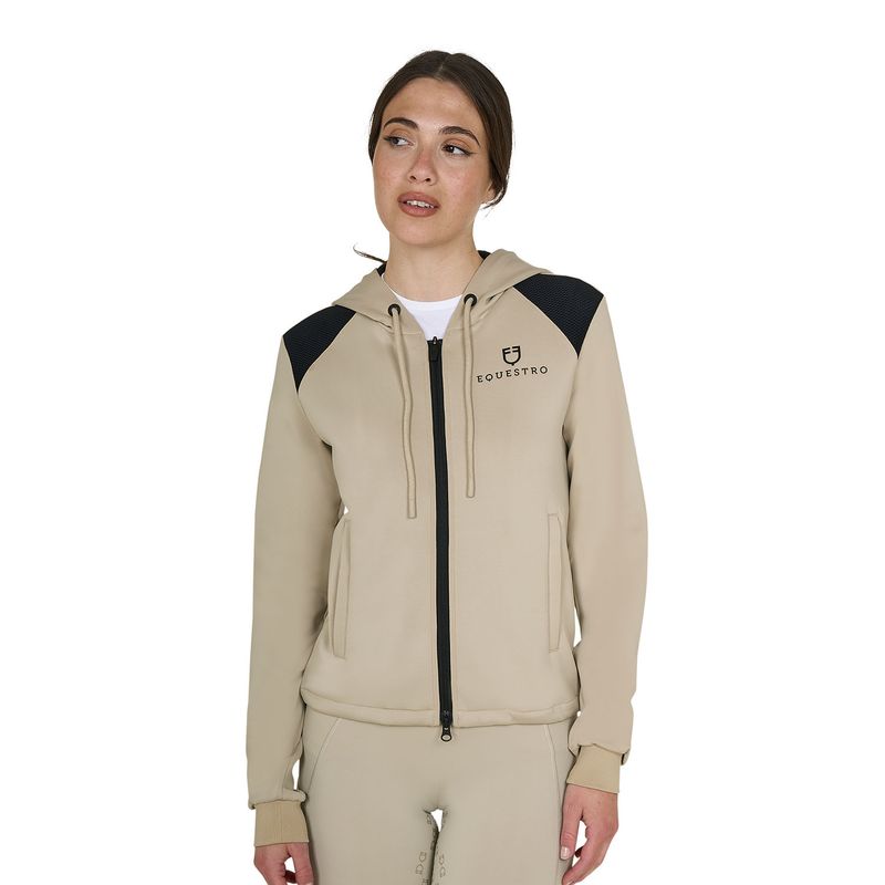 FELPA DA DONNA CORTA CON CAPPUCCIO EQUESTRO