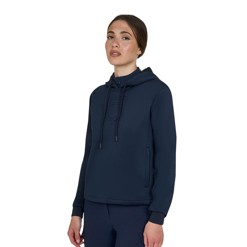 FELPA DONNA CUT OUT CON CAPPUCCIO EQUESTRO