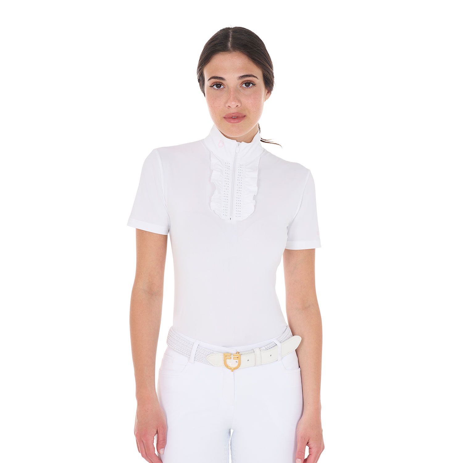 POLO DA COMPETIZIONE DONNA CON STRASS EQUESTRO
