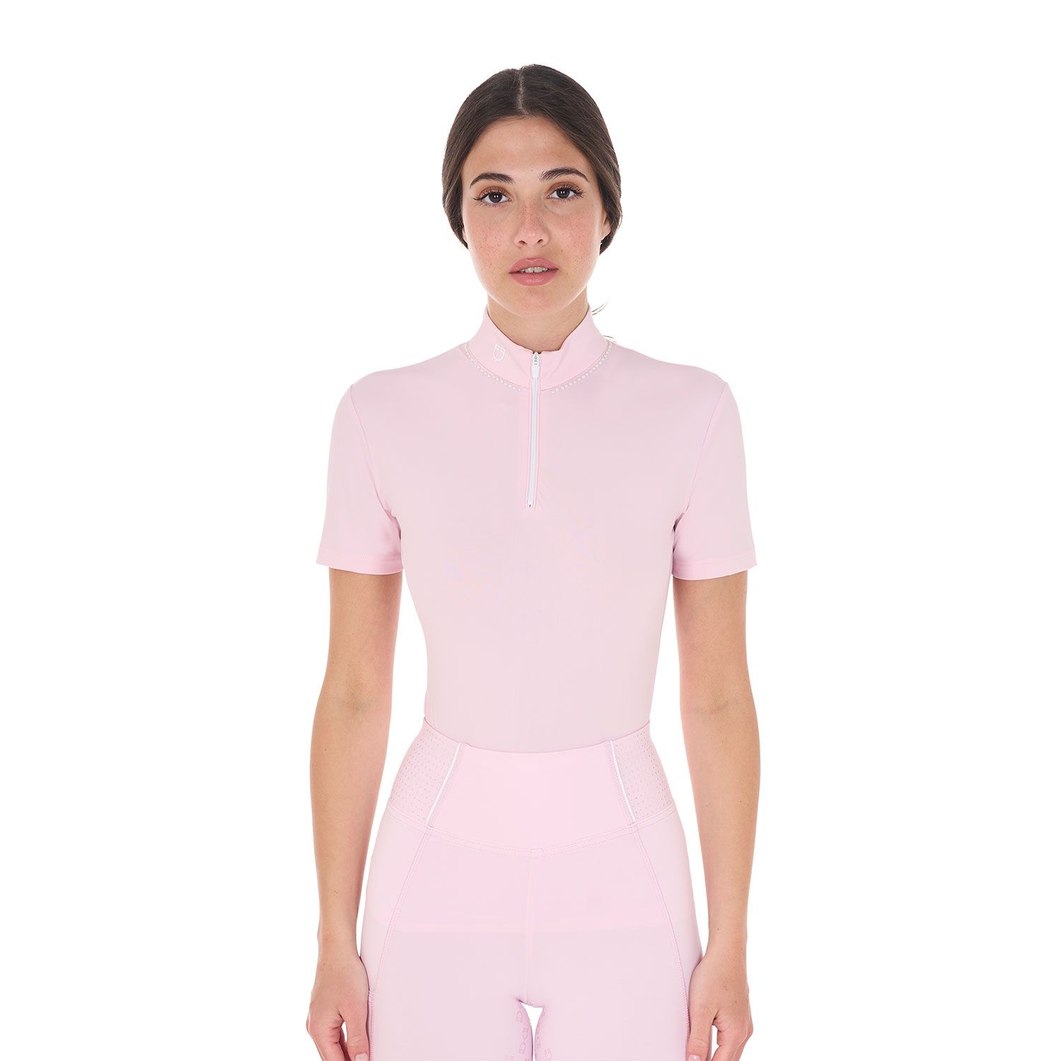 POLO DA ALLENAMENTO DONNA CON PERLINE EQUESTRO