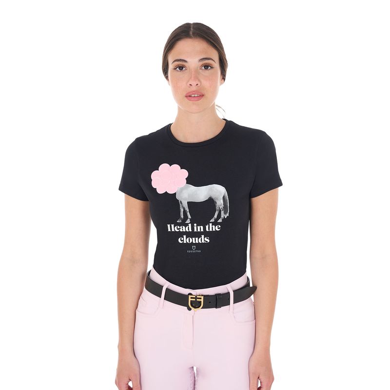 T-SHIRT DONNA HEAD IN THE CLOUD  EQUESTRO