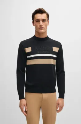 PULLOVER UOMO BRAD NERO HUGO BOSS PULLOVER UOMO BRAD NERO HUGO BOSS