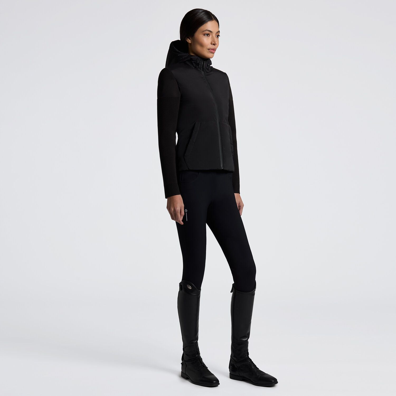 GIACCA DA DONNA CAVALLERIA TOSCANA CONH CAPPUCCIO IN NYLON E MANICHE IN MAGLIA TERMICA GIACCA DA DONNA CAVALLERIA TOSCANA CONH CAPPUCCIO IN NYLON E MANICHE IN MAGLIA TERMICA