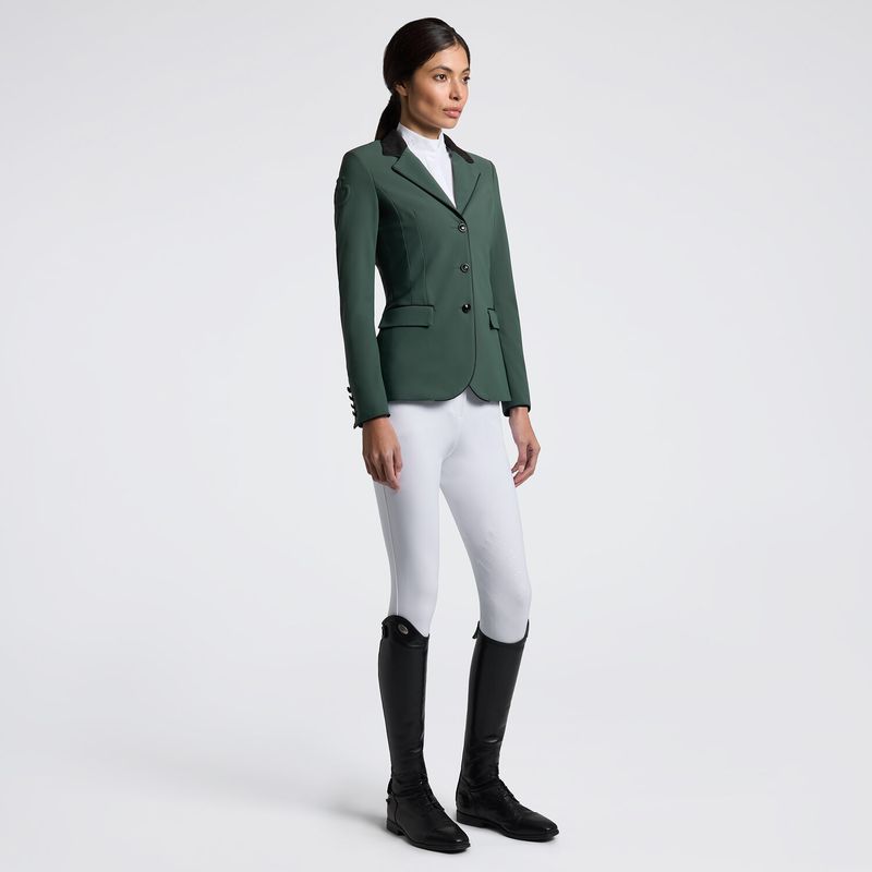 GIACCA DA CONCORSO DONNA CON BOTTONI CAVALLERIA TOSCANA JUNGLE GREEN