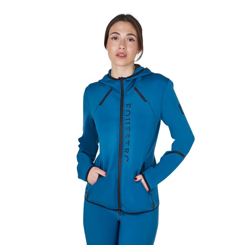 FELPA TECNICA DA DONNA CON ZIP EQUESTRO