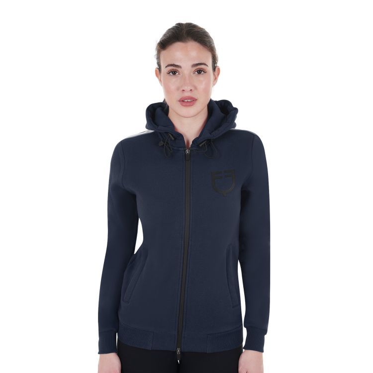 FELPA DA DONNA CON CAPPUCCIO E ZIP EQUESTRO