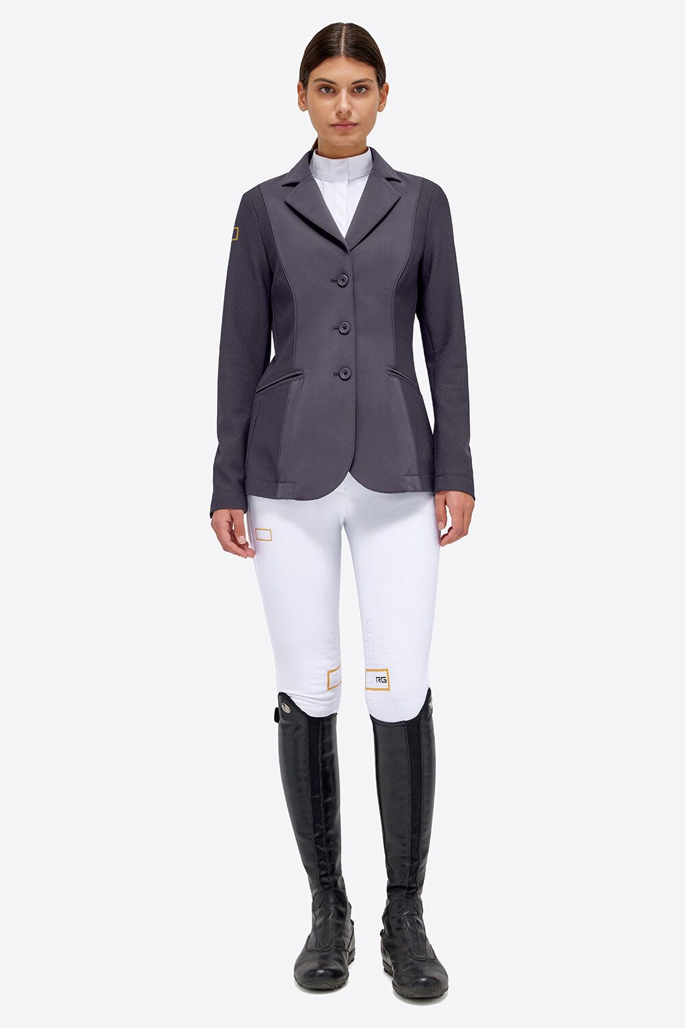 GIACCA RG DONNA A RETE GRIGIA