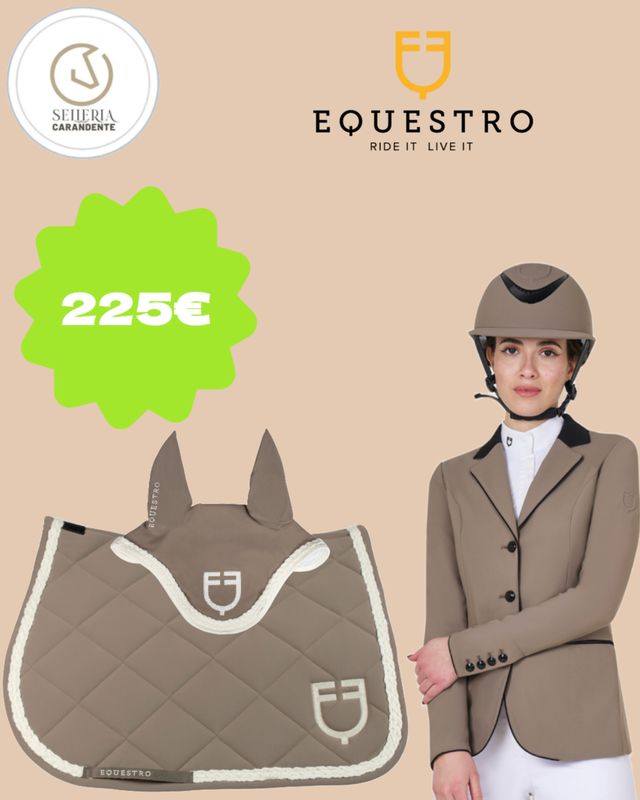 SET GIACCA + SOTTOSELLA + CUFFIA EQUESTRO NOCCIOLA