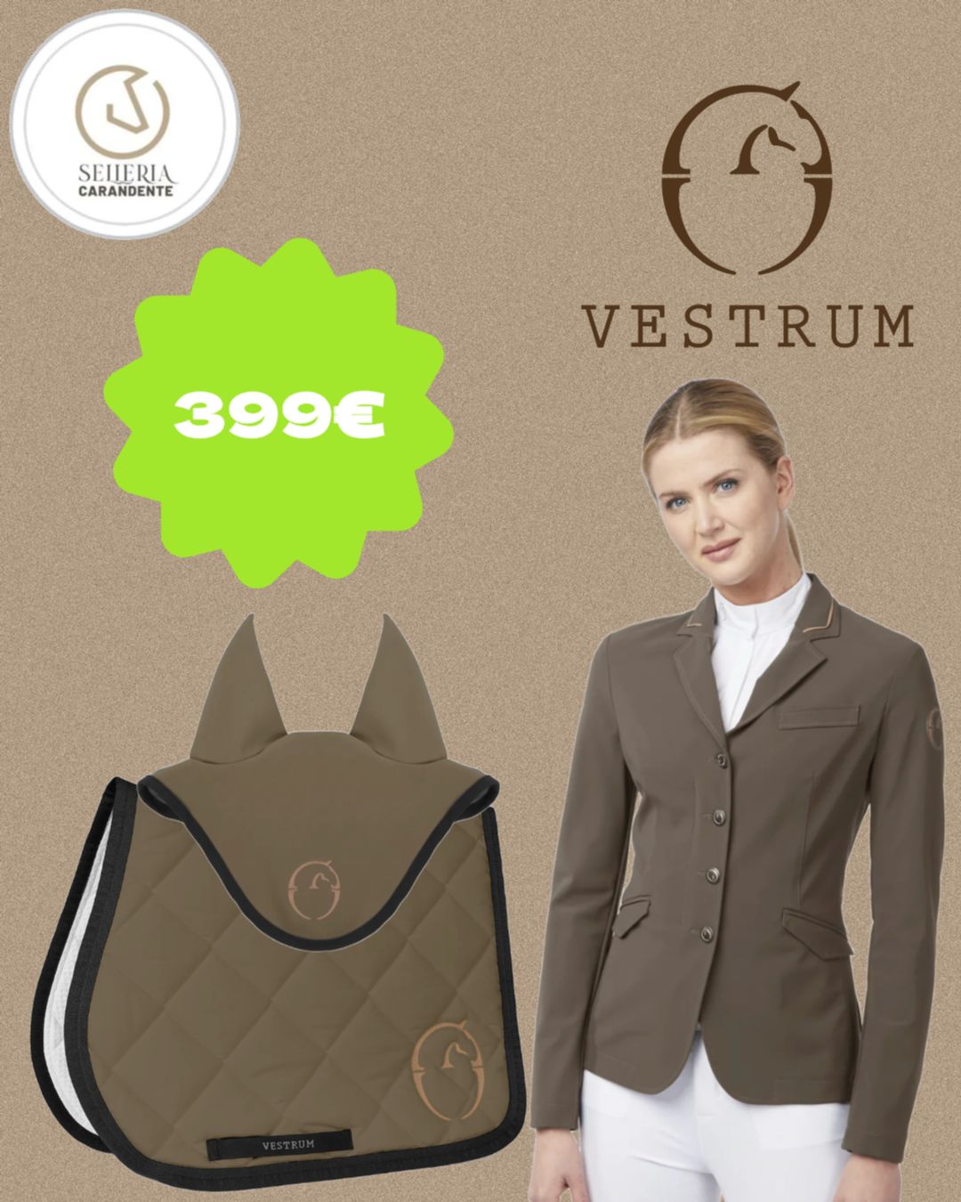 SET GIACCA ALESSANDRIA + SOTTOSELLA + CUFFIA VESTRUM DARK BROWN/CORTEN