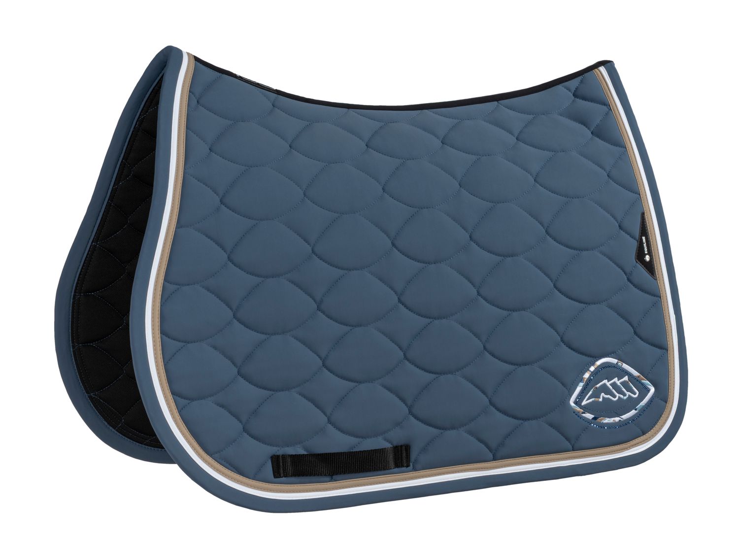 SET SOTTOSELLA E CUFFIA  EQUILINE EQUEROC DARK DENIM