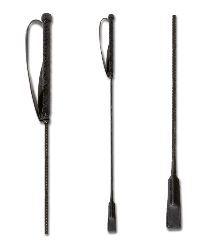 Frustino da salto con paletta in cuoio stretta Frustino da salto con paletta in cuoio stretta