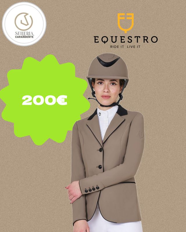 SET GIACCA DONNA EQUESTRO + CASCO NOCCIOLA
