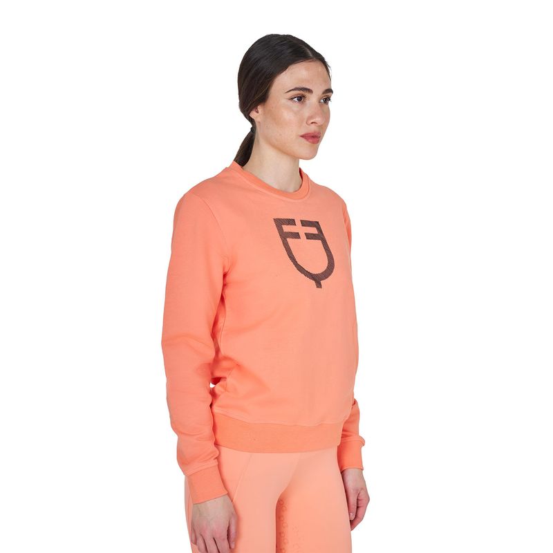 FELPA DONNA GIROCOLLO CON LOGO SUL PETTO