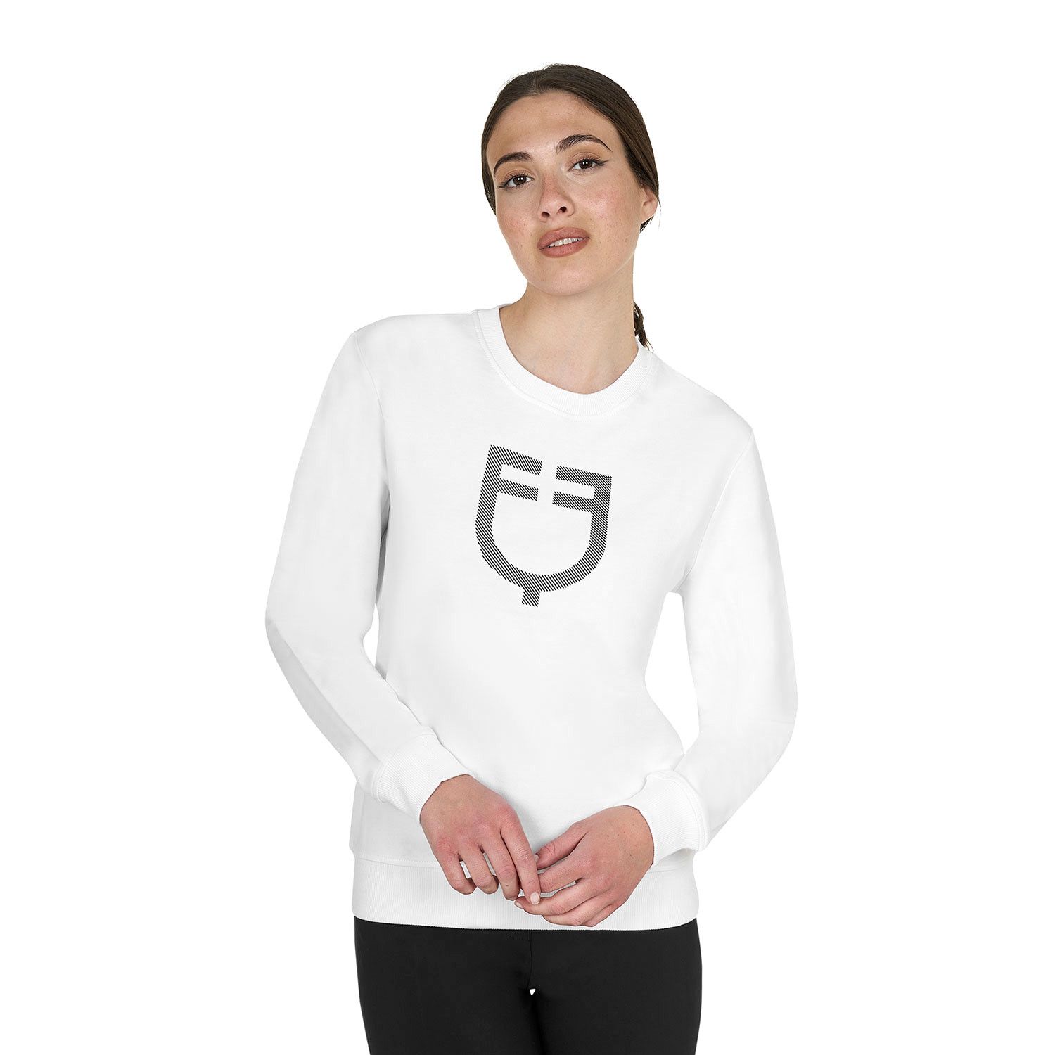 FELPA DONNA GIROCOLLO CON LOGO SUL PETTO FELPA DONNA GIROCOLLO CON LOGO SUL PETTO