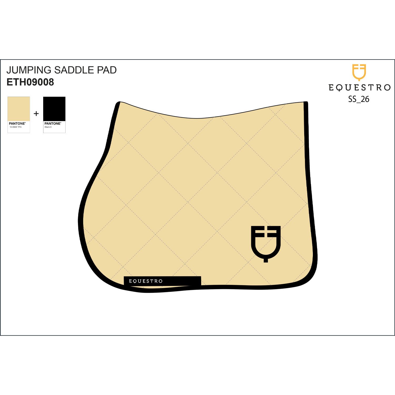 SET SOTTOSELLA E CUFFIA EQUESTRO BLACK LINE EDITION