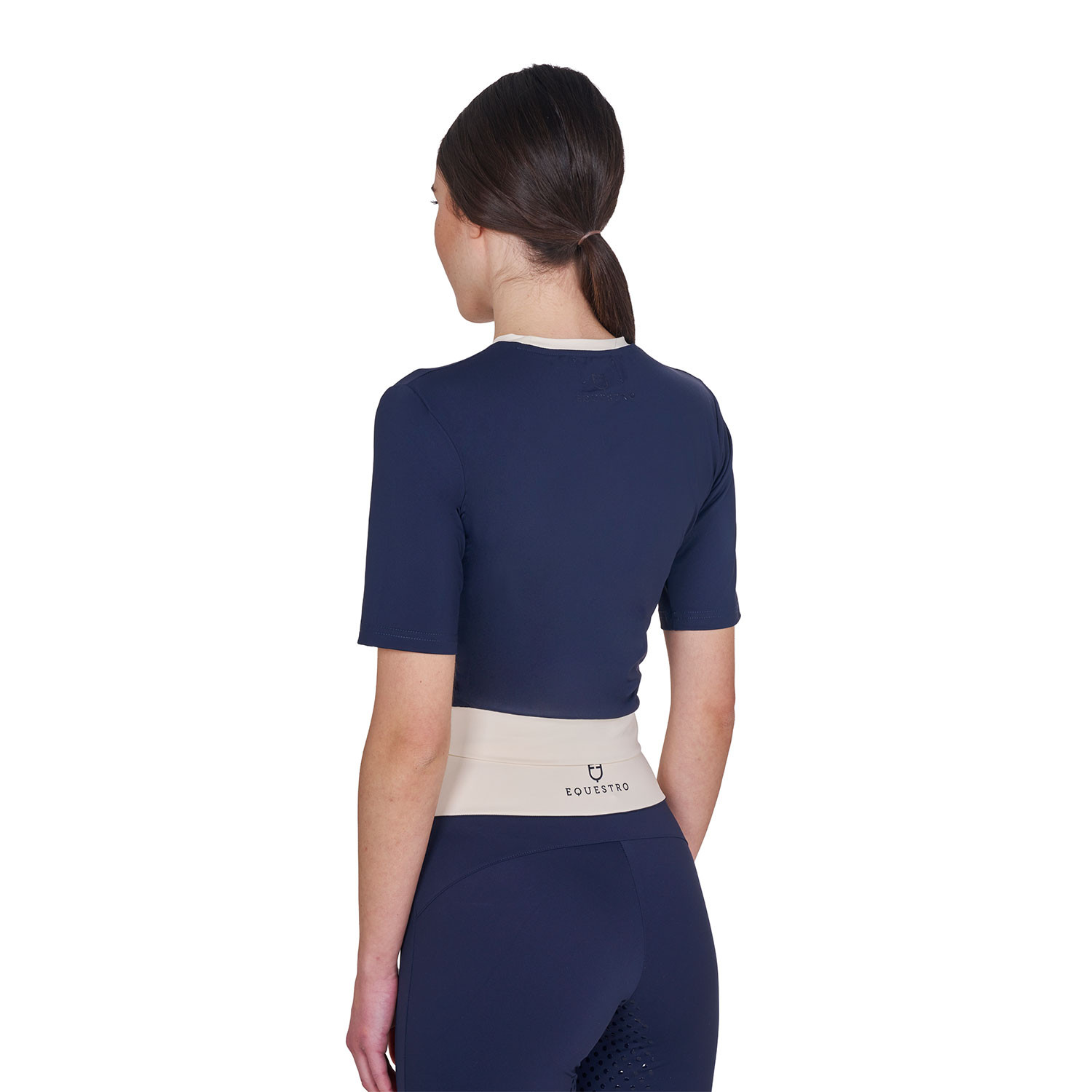 T-SHIRT CROP DONNA IN TESSUTO TECNICO