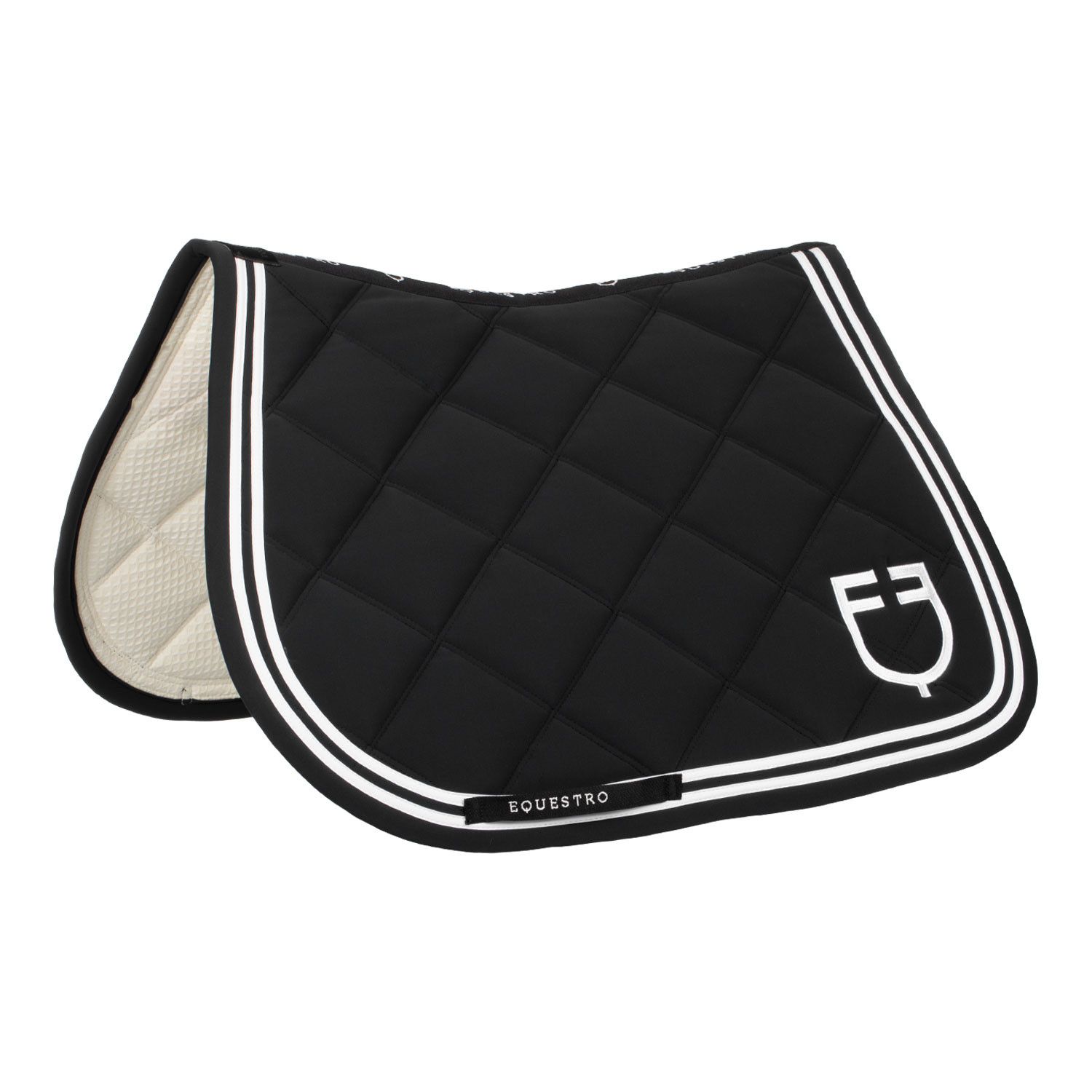 SET SOTTOSELLA E CUFFIA DOUBLE STRIPES IN TESSUTO TECNICO EQUESTRO FULL