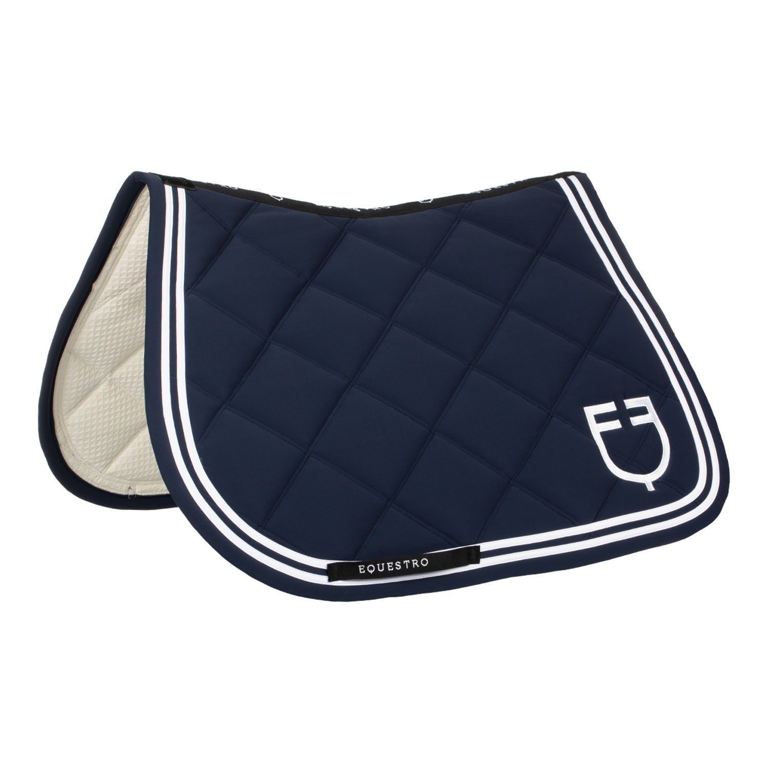 SET SOTTOSELLA E CUFFIA DOUBLE STRIPES IN TESSUTO TECNICO EQUESTRO FULL