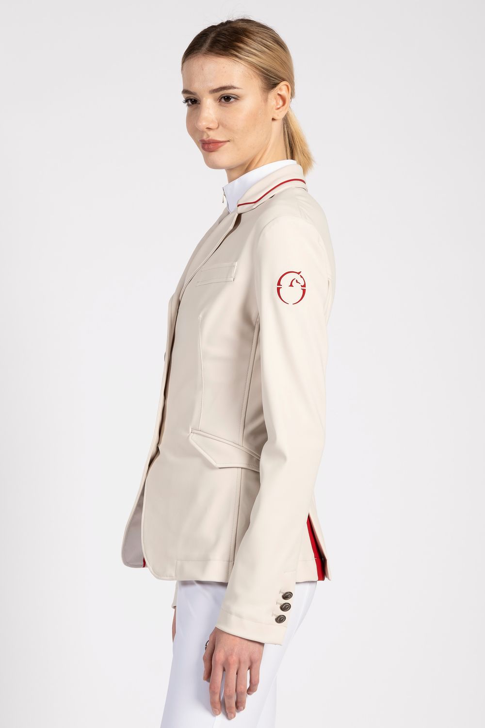 GIACCA DA COMPETIZIONE DONNA CANBERRA IVORY/ROSSO