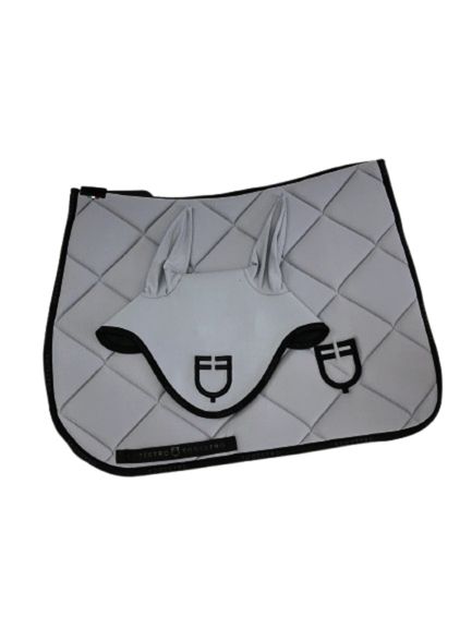 SET SOTTOSELLA E CUFFIA EQUESTRO GREY/BLACK PONY