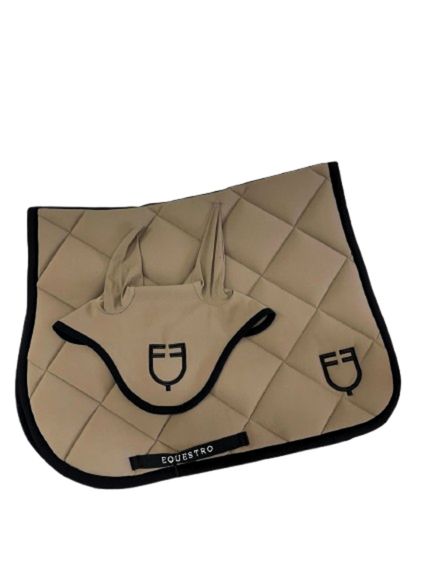 SET SOTTOSELLA E CUFFIA EQUESTRO PONY WALNUT