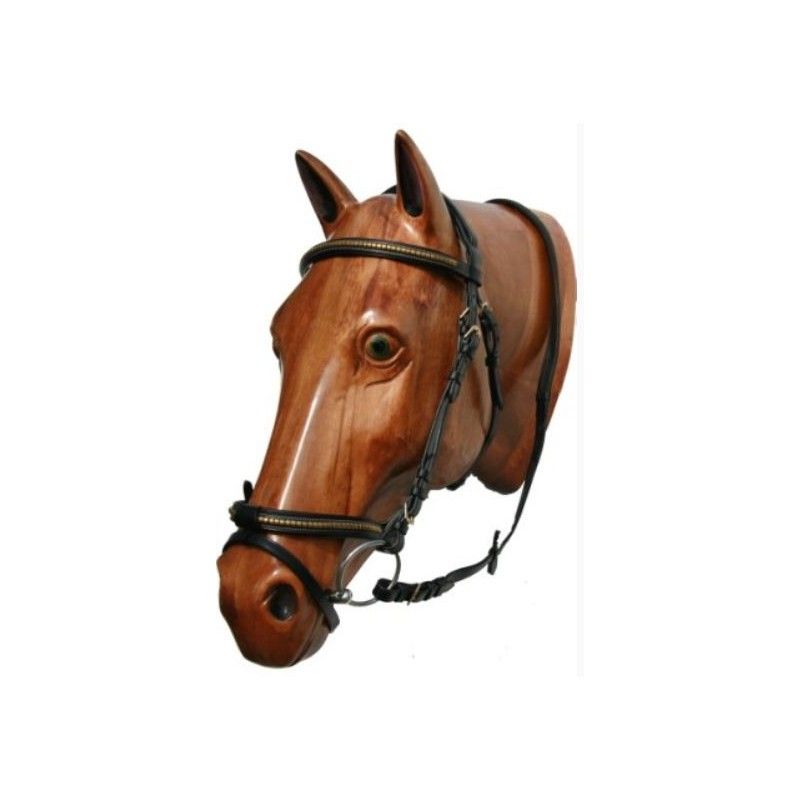 TESTIERA CON CLINKER MARRONE FULL SARM HIPPIQUE