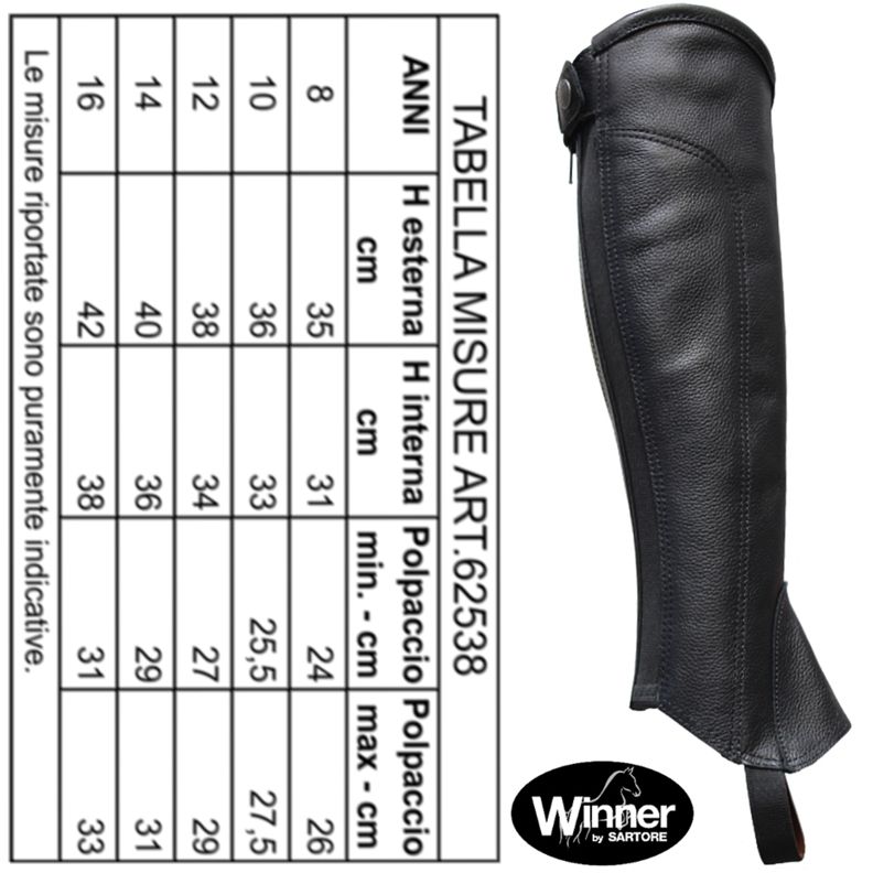 GHETTE WINNER IN PELLE DA RAGAZZO