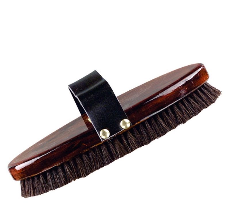 BUSSOLA IN LEGNO FINITURA NOCE FIBRE NATURALI CON PASSAMANO IN PELLE