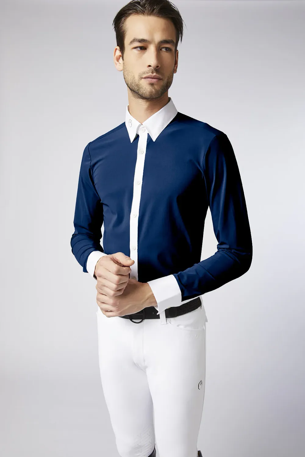 POLO DA COMPETIZIONE MANICHE LUNGHE MIRADOLO AZZURRA