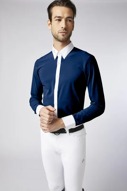 POLO DA COMPETIZIONE MANICHE LUNGHE MIRADOLO AZZURRA