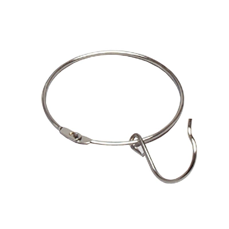 ANELLO APRIBILE CON GANCIO IN METALLO CROMATO CONFEZIONI DA 10 PEZZI