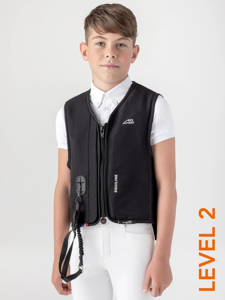 BELKID L2 - GILET AIRBAG JUNIOR UNISEX NERO CON DORSALE LIVELLO 2